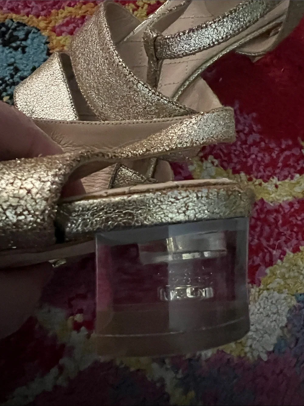 CHANEL Gold Sandal Women’s 39.5
